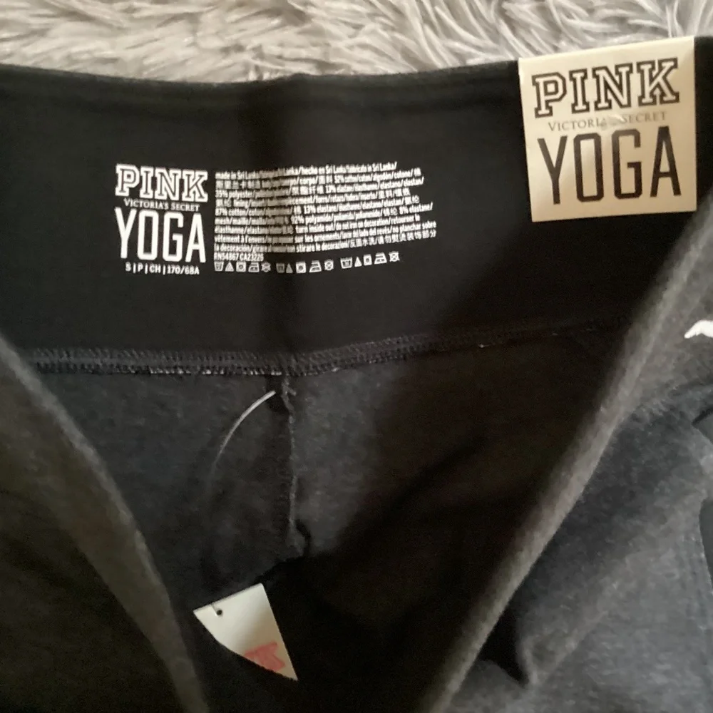 Pink Yoga Purple/Black Flat Legging Size S NWT
